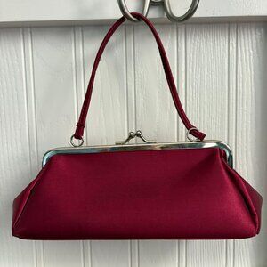 Jessica McClintock vintage small deep red purse